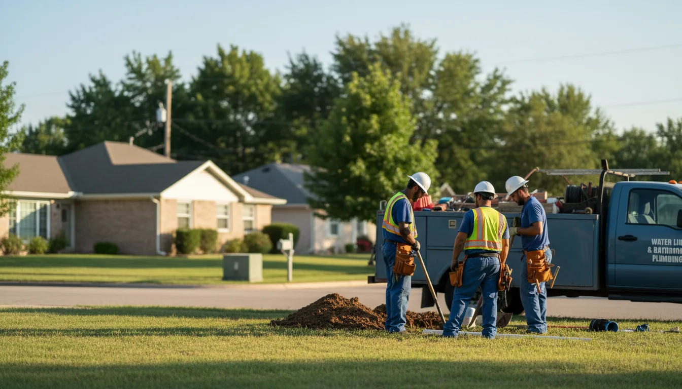 Residential water line and bathroom plumbing service in Hannibal, MO